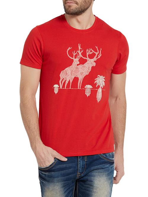red cotton t-shirt - 14181638 - Standard Image - 0