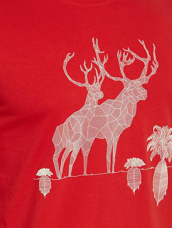 red cotton t-shirt - 14181638 - Standard Image - 3
