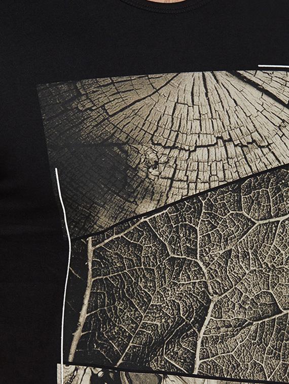 black cotton t-shirt - 14181647 - Standard Image - 3