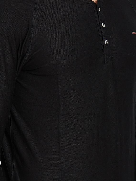 black cotton t-shirt - 14181663 - Standard Image - 3