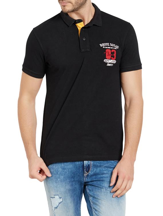 black cotton t-shirt - 14181676 - Zoom Image - 0