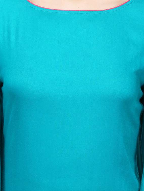Bat Wing Straight Kurta - 14182898 -  Standard Image - 3