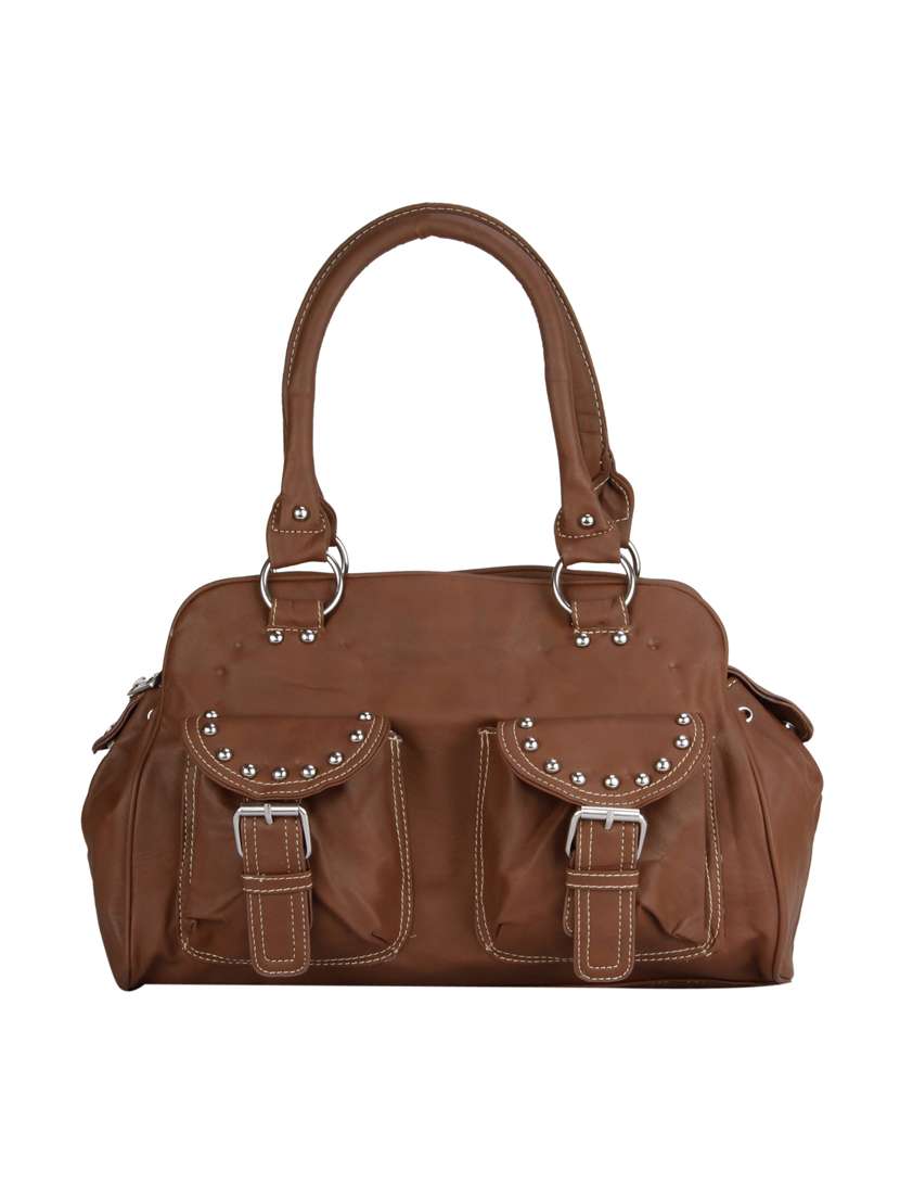 brown leatherette  handbag