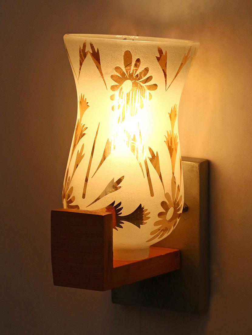 somil vintage glass wall lamp (hand decorative with golden design) set of 2- a25 - 14184932 - Zoom Image - 0