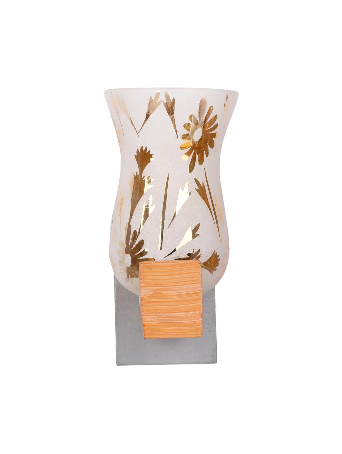 somil vintage glass wall lamp (hand decorative with golden design) set of 2- a25 - 14184932 - Standard Image - 3