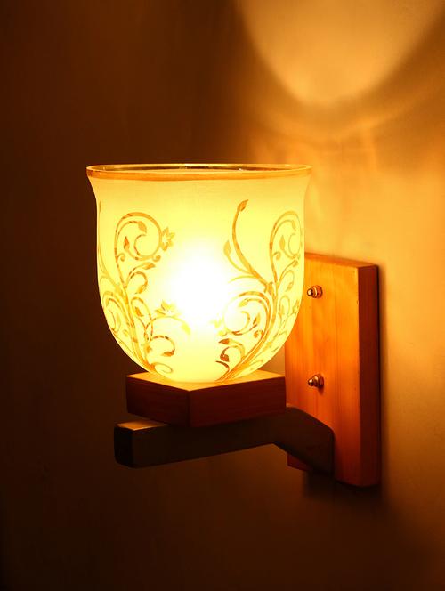 somil vintage glass wall lamp (hand decorative with golden design) set of 4 a35 - 14184942 - Standard Image - 0