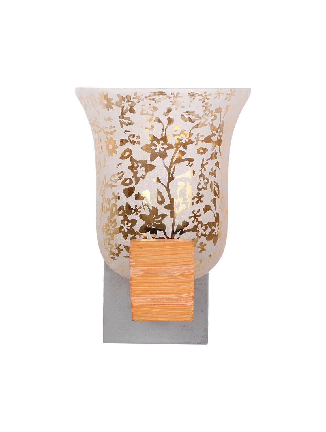 somil vintage glass wall lamp (hand decorative with golden design) set of 4 a38 - 14184945 - Standard Image - 3