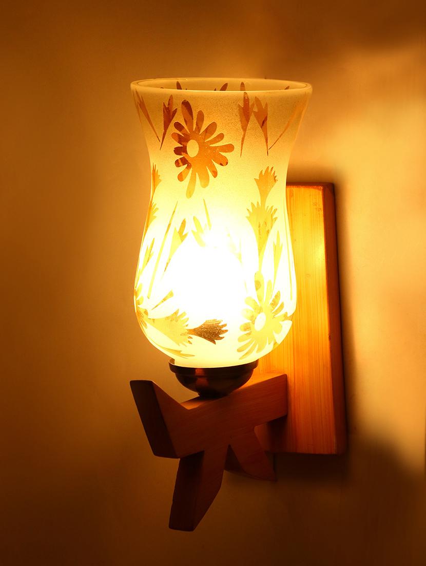 somil vintage glass wall lamp (hand decorative with golden design) set of 4 a42 - 14184949 -  Zoom Image - 0