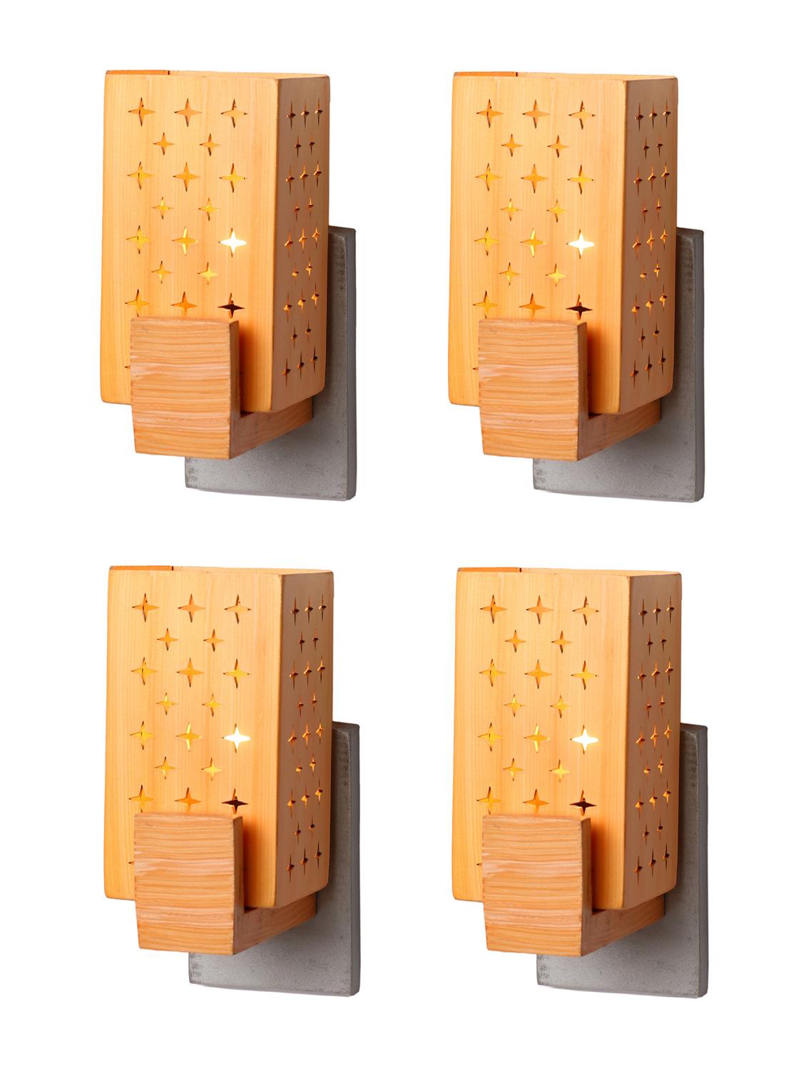 somil designer wooden wall lamp (set of 4)- aa65 - 14184990 - Zoom Image - 0