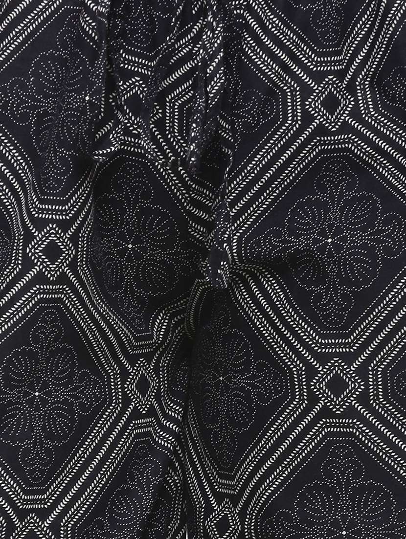 black cotton palazzos - 14185016 -  Standard Image - 3