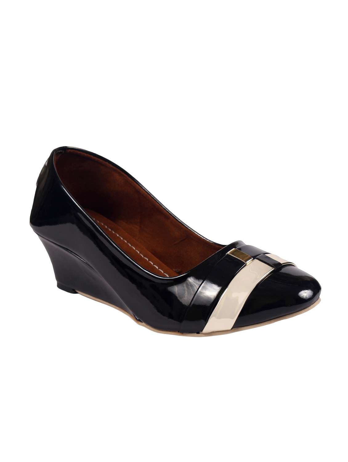 black slip on wedge