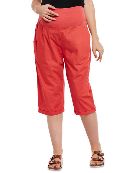 red cotton maternity wear - 14188770 - Standard Image - 0
