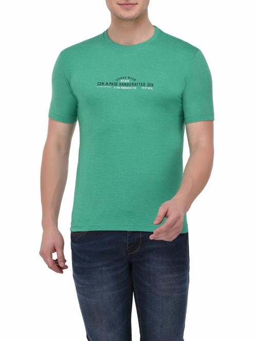 green cotton t-shirt - 14188947 -  Standard Image - 0
