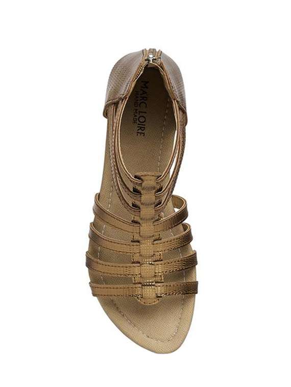 copper faux leather gladiators sandals - 14189365 -  Standard Image - 3