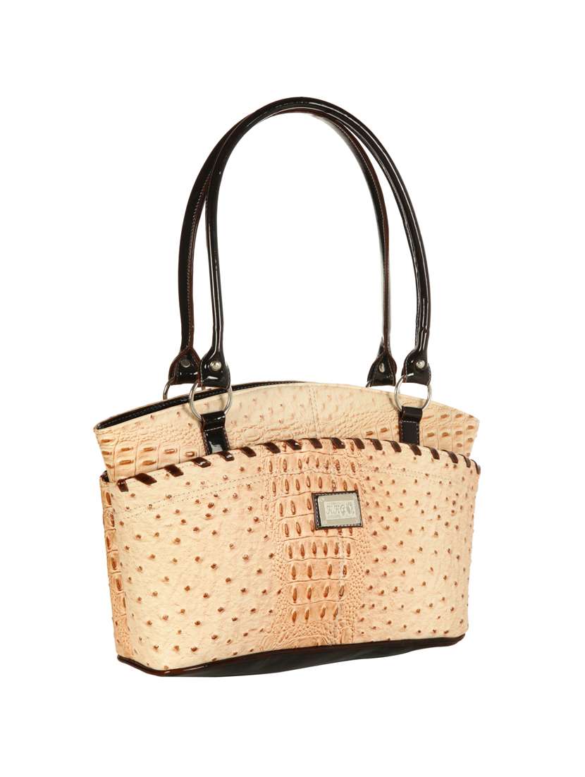 cream leatherette  regular handbag - 14209409 -  Standard Image - 3