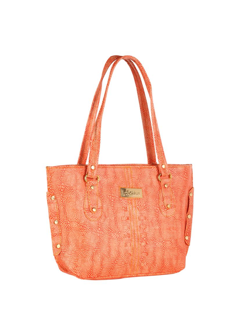 pink leatherette regular handbag - 14209413 - Standard Image - 3