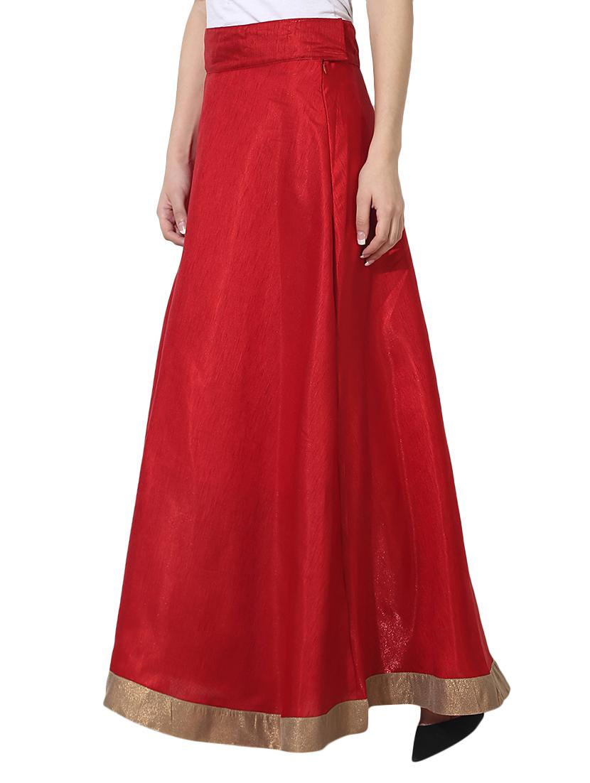 Red Flared Skirt Dress