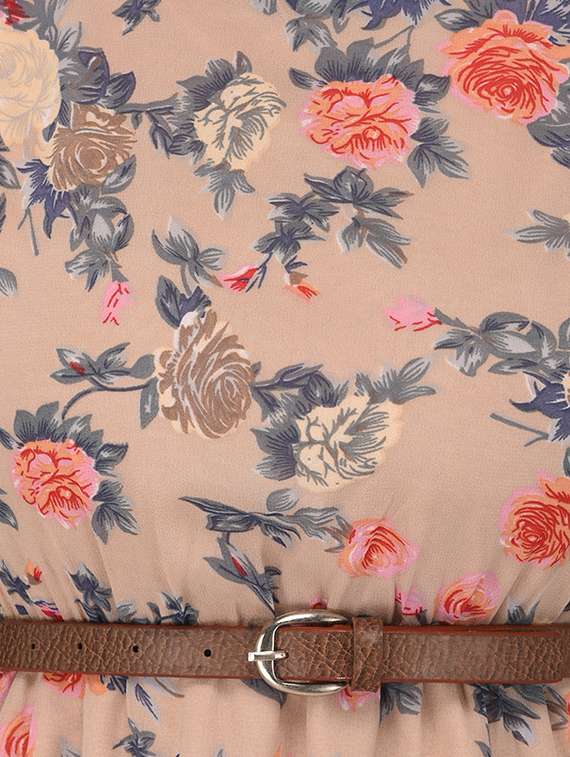 brown floral printed maxi dress - 14213945 -  Standard Image - 3