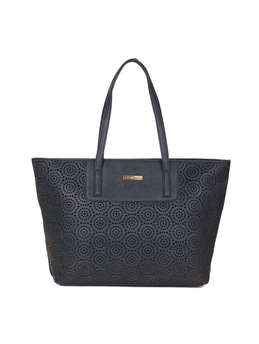 blue leatherette  regular handbag