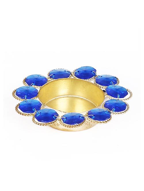 blue stone tea light candle holder - 14215301 - Standard Image - 0