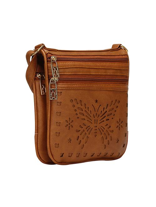 brown leatherette  regular sling bag - 14218906 -  Standard Image - 0