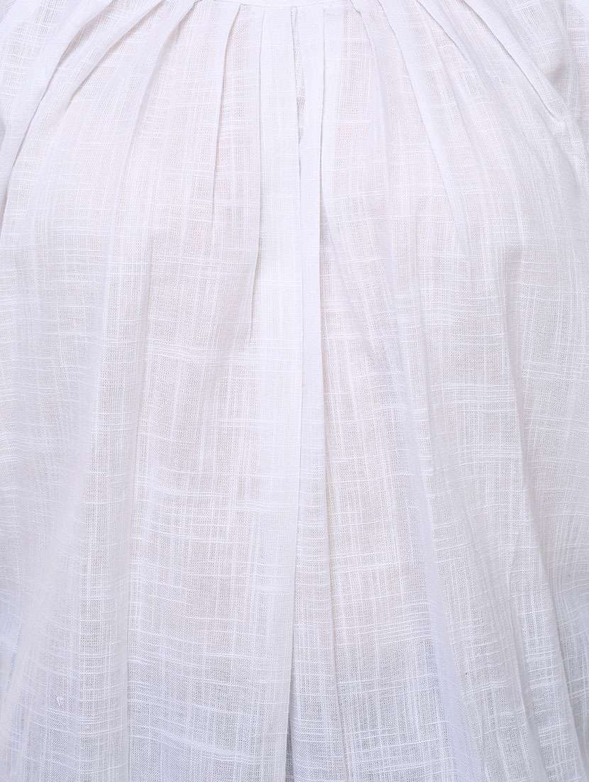 white cotton blouson top - 14228998 - Standard Image - 3