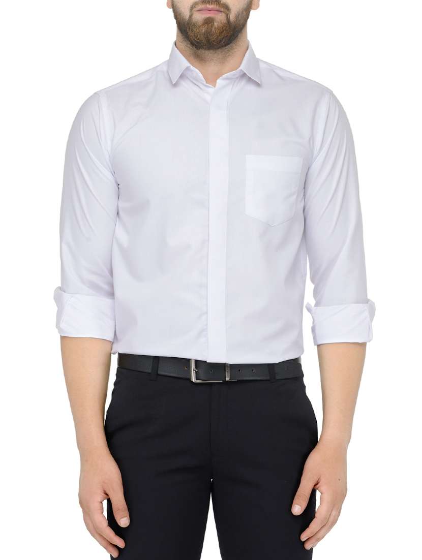 white cotton formal shirt