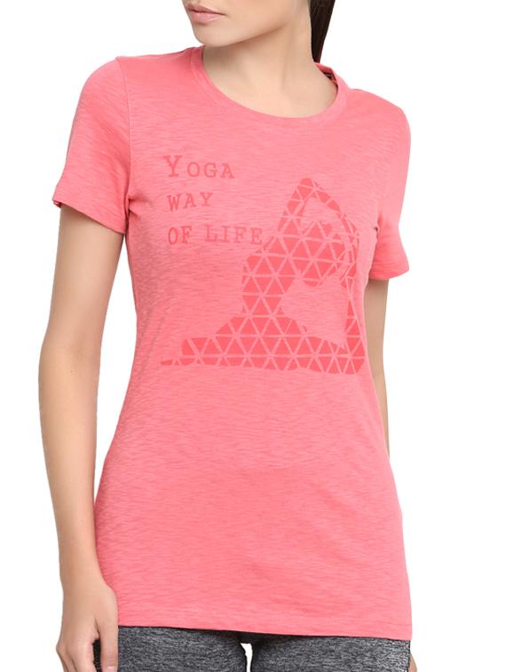 pink cotton casual tee - 14234114 - Zoom Image - 0