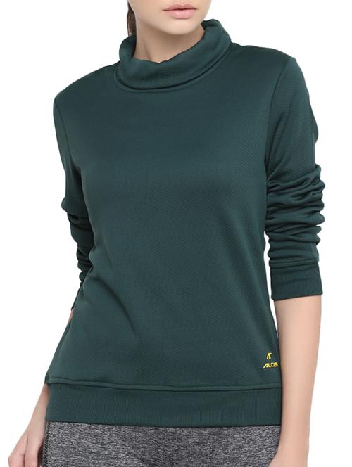 green turtle neck sweatshirt - 14234119 - Standard Image - 0