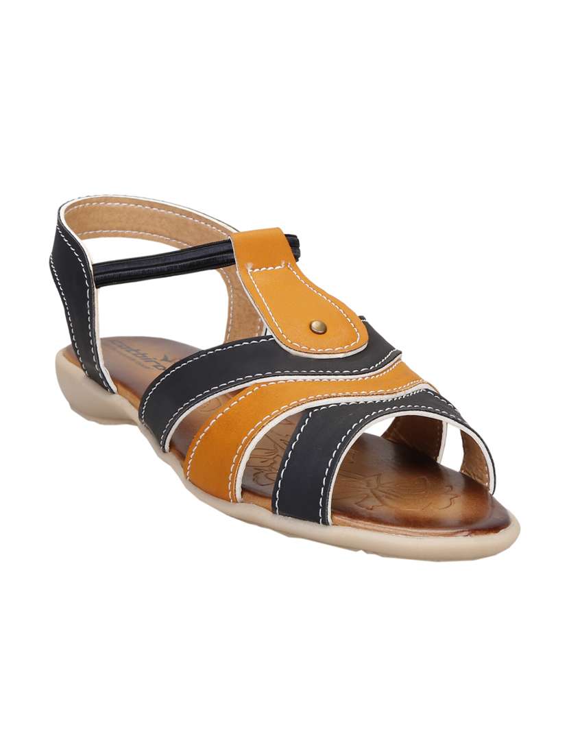 black back strap sandal