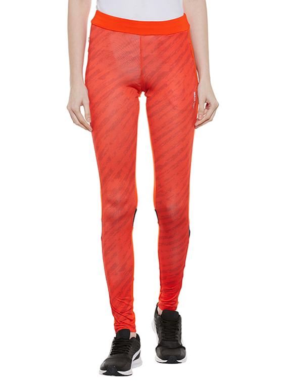 orange printed legging