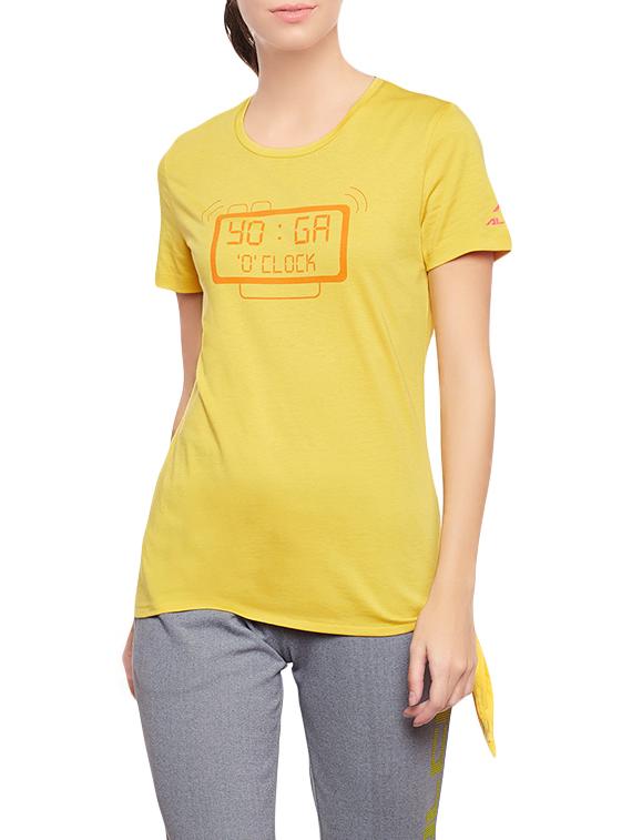 yellow cotton blend casual tee - 14235001 - Zoom Image - 0