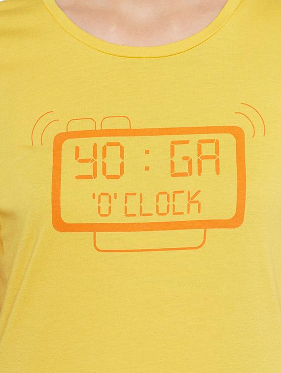 yellow cotton blend casual tee - 14235001 - Standard Image - 3