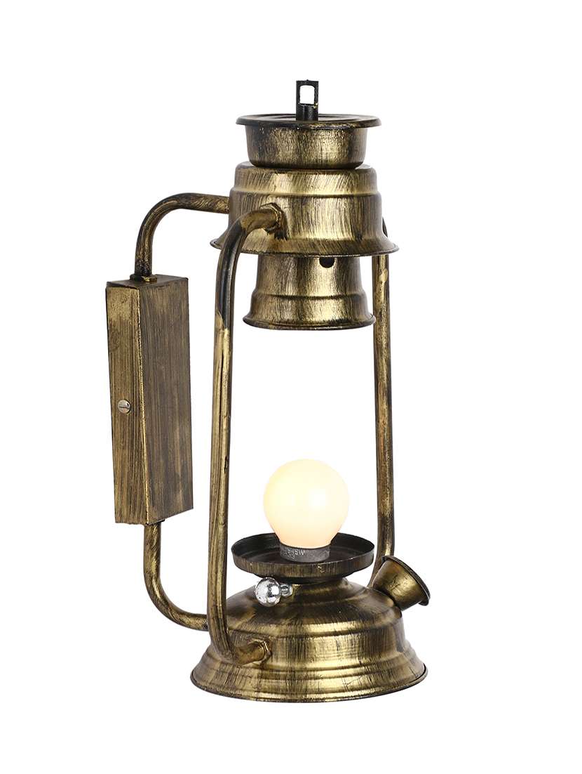 somil antique wall mount lantern lamp with glass hand decorated - 14236178 -  Standard Image - 3