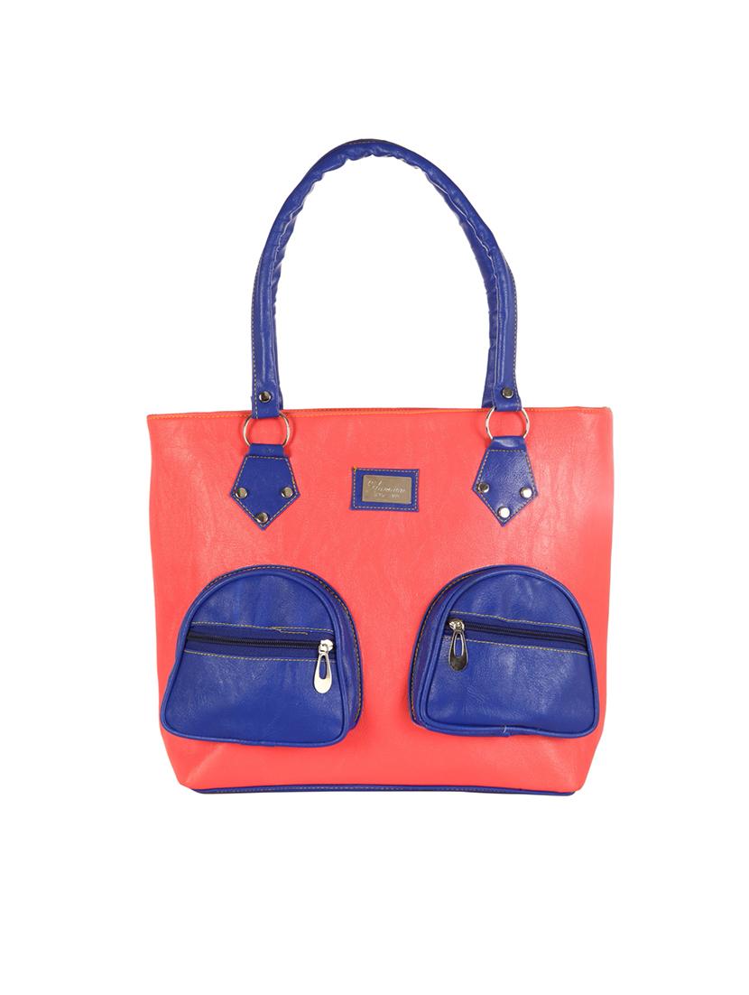 pink leatherette regular handbag - 14236433 - Zoom Image - 0