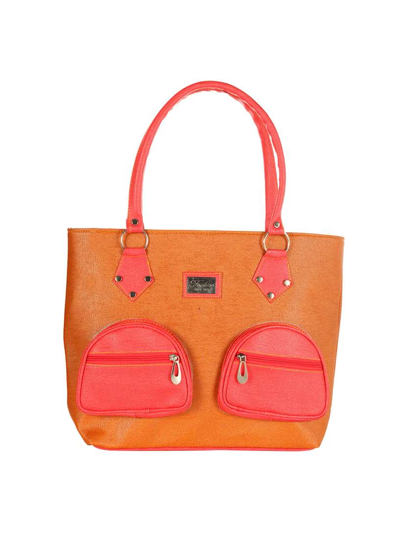 orange leatherette  handbag - 14236437 -  Zoom Image - 0