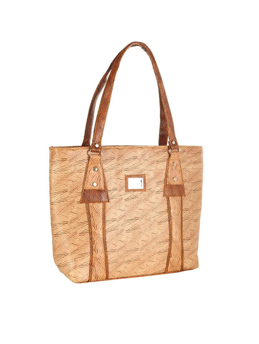 beige leatherette handbag - 14236441 - Standard Image - 3