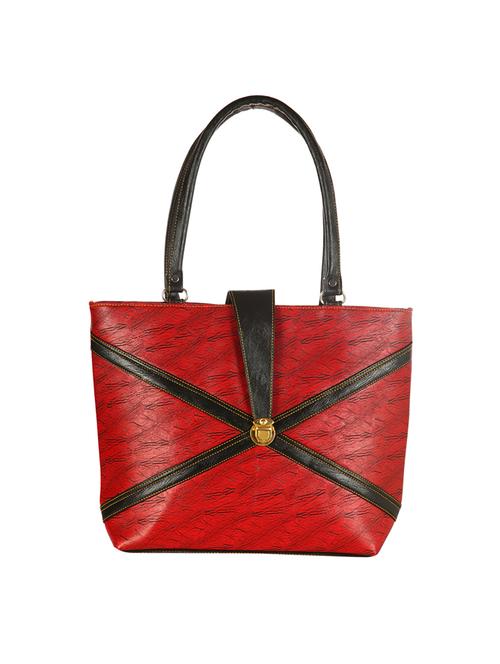 red leatherette  regular handbag - 14236448 -  Standard Image - 0