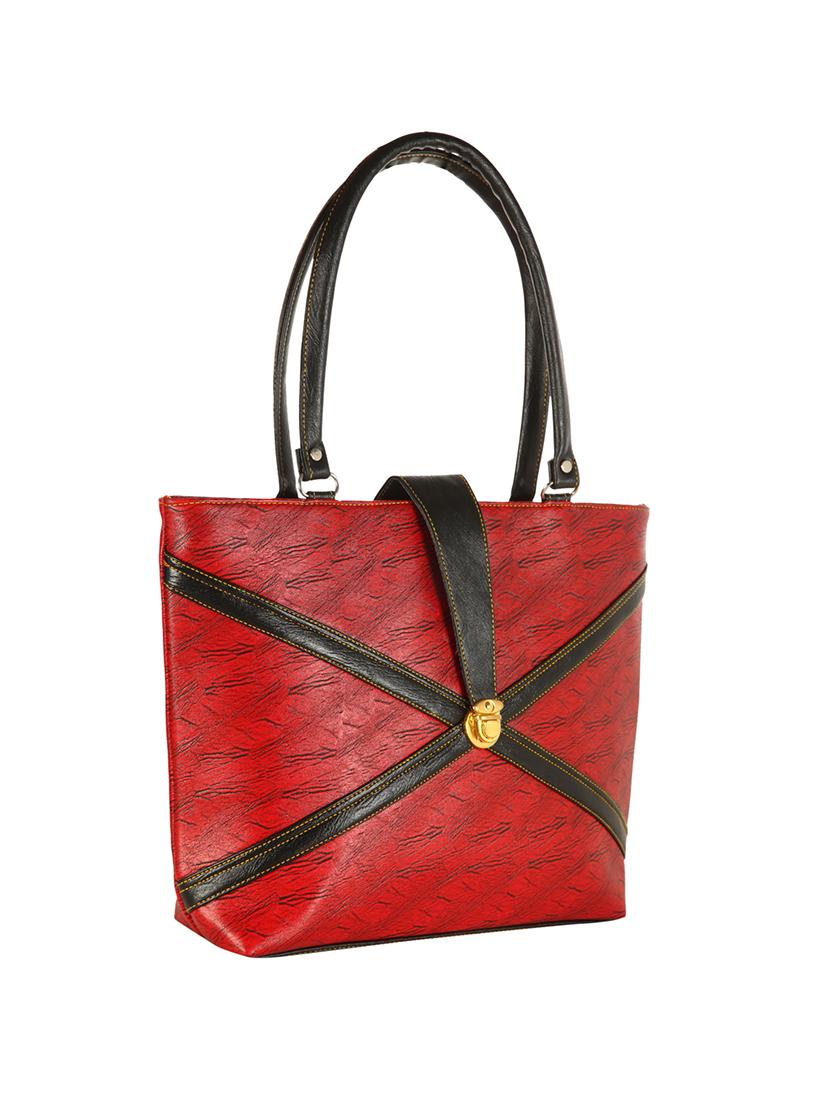 red leatherette regular handbag - 14236448 - Standard Image - 3