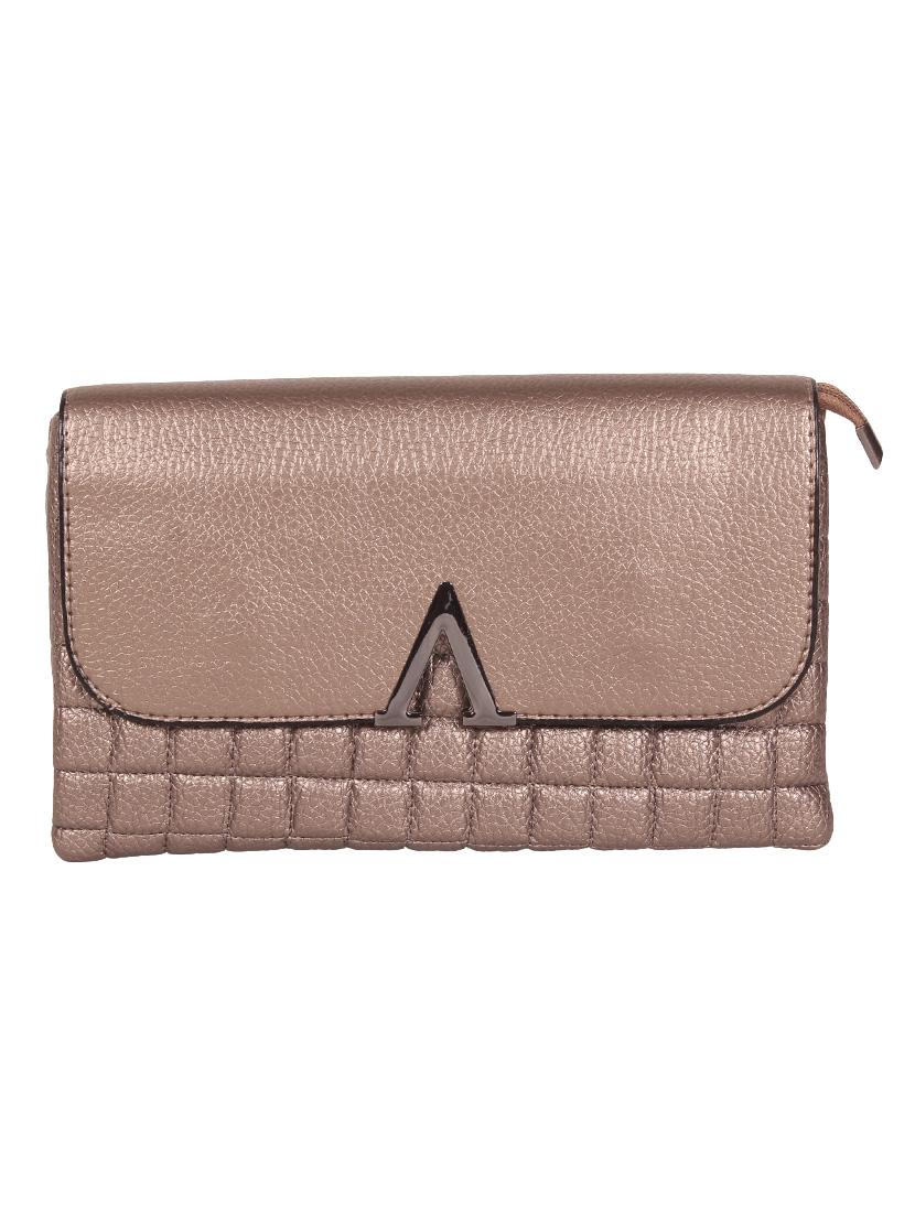 gold canvas regular clutch - 14236888 -  Zoom Image - 0