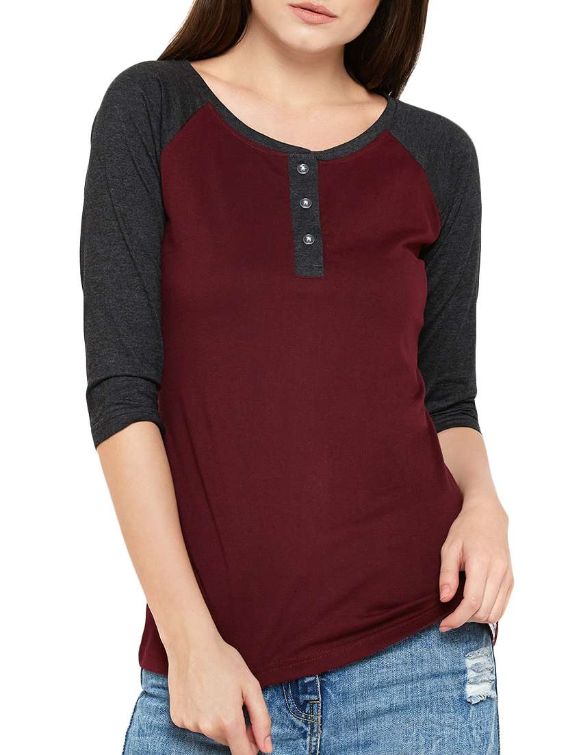 raglan sleeved color block tee