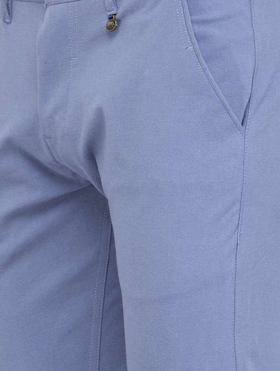 light blue cotton chinos - 14238707 - Standard Image - 3