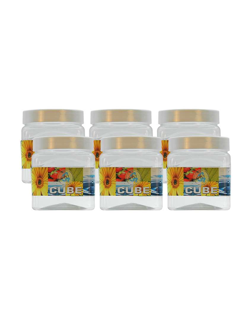  cube plastic cap container (set of 6)