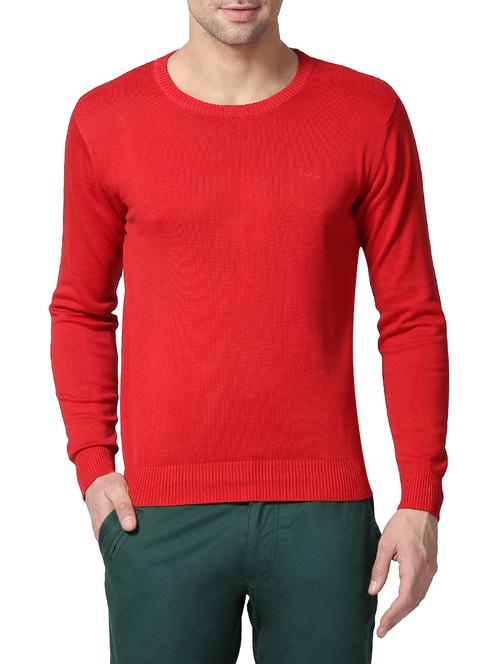 red cotton pullover - 14240362 -  Standard Image - 0