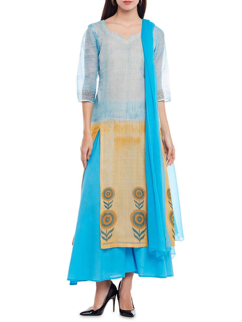 printed unstitched palazzo suit