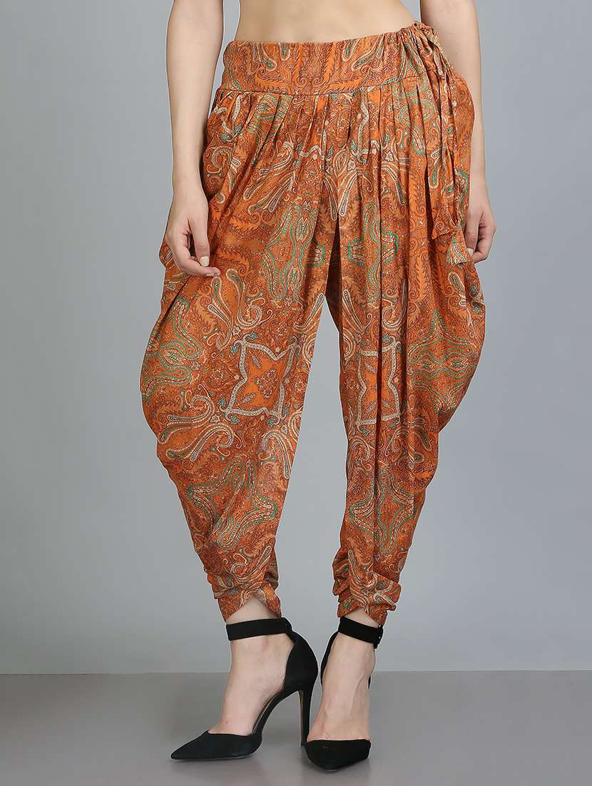kaanchie nanggia orange cotton dhoti salwar