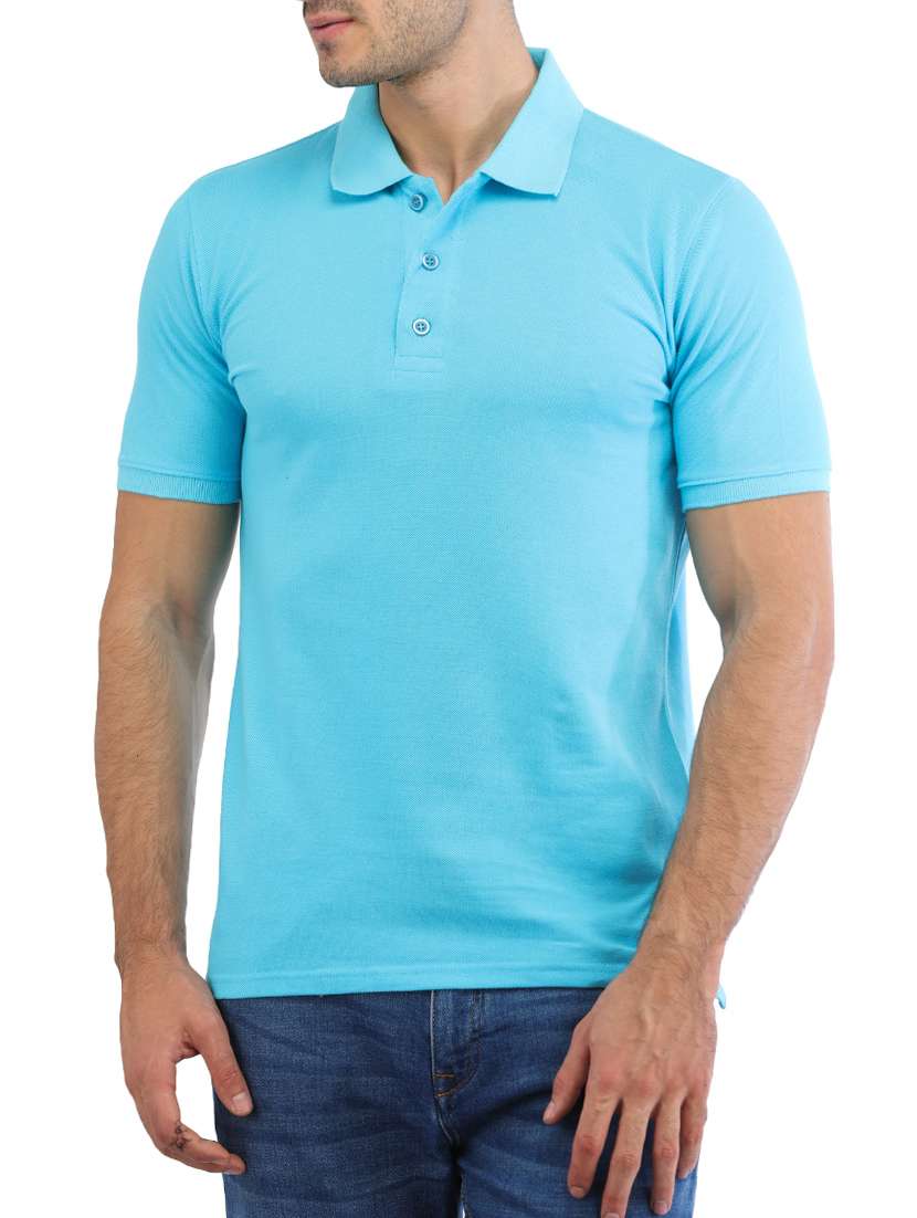 turquoise polo t-shirt