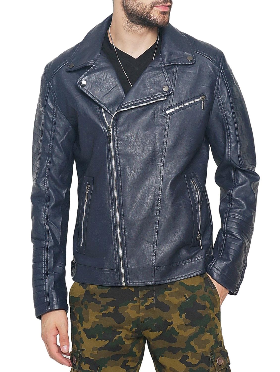Navy Blue Leather Biker Jacket For Men From The Indian Garage Co Navy Blue Leather Biker Jacket For Men From The Indian Garage Co 2699 At 40 Off 2019 Limeroad Com