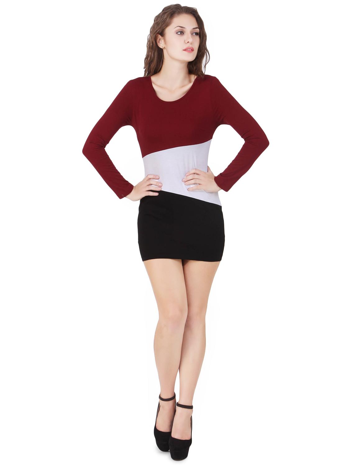 multi colored jersey bodycon dress - 14265219 -  Zoom Image - 0