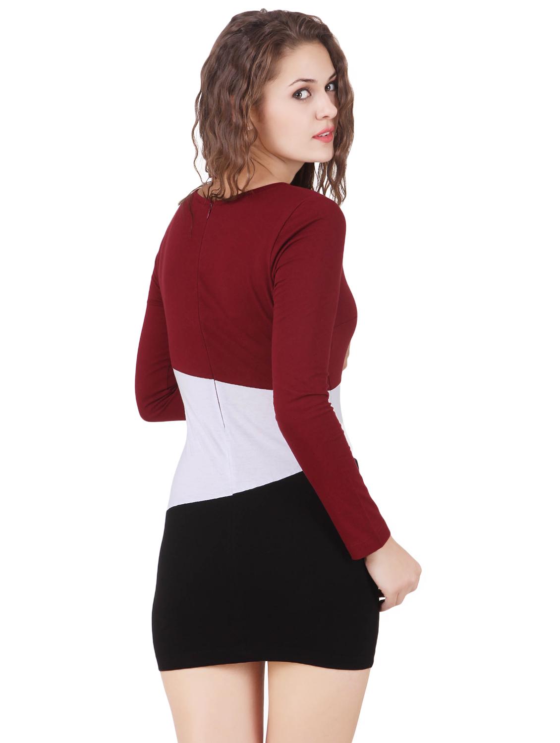 multi colored jersey bodycon dress - 14265219 - Standard Image - 3